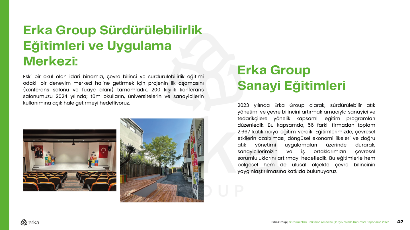 Erka Group 2023 Sürdürülebilirlik Raporu